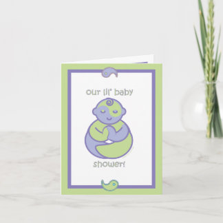 Yoga talar babyen: Lil baby shower! Notera kortet Inbjudan