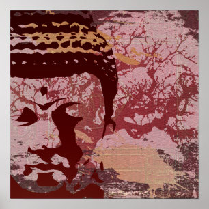 Yoga talar: Buddha trädtryck Poster