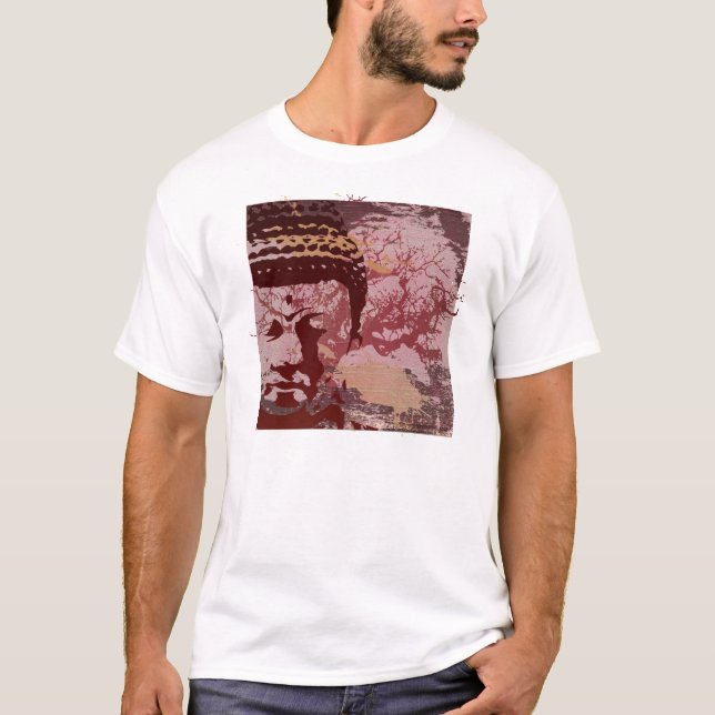 Yoga talar: Grafiskt Buddha träd Tee Shirt (Framsida)