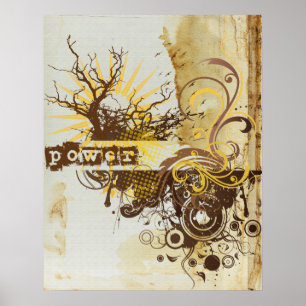 Yoga talar: Gult driver Chakra Poster