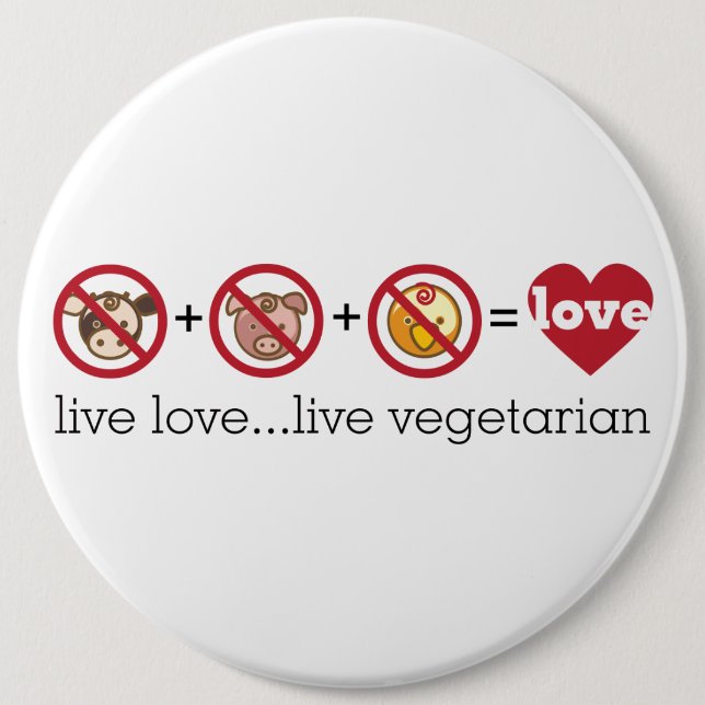 Yoga talar: Levande levande vegetarian för kärlek… Knapp (Framsida)