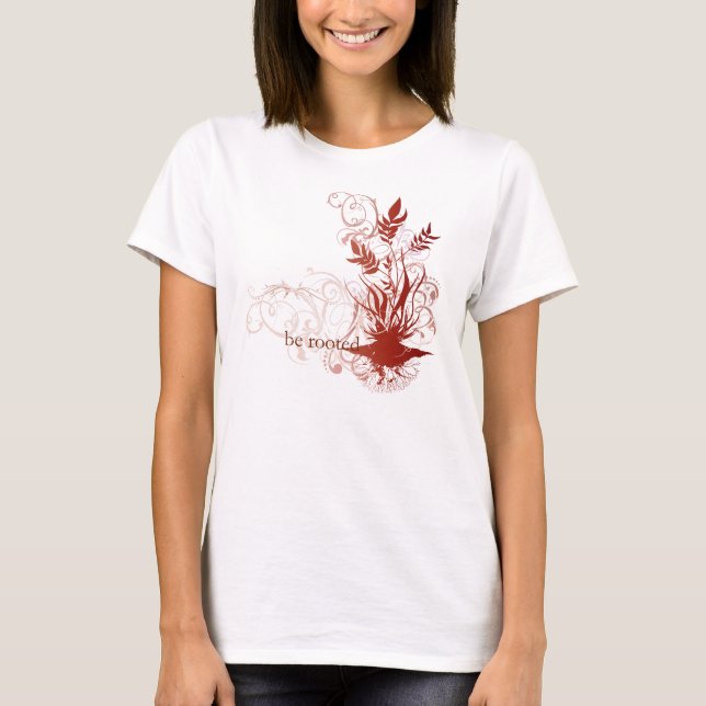 Yoga talar: "Rotas: Röda Chakra Tee (Framsida)