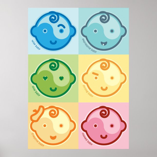Yoga Taleak Baby : All Baby Chakras Canvas Poster (Framsidan)