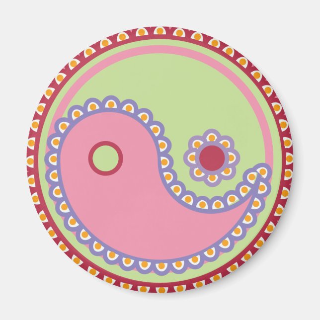 Yoga Taleak Baby : Paisley Yin-Yang Magnet (Framsidan)
