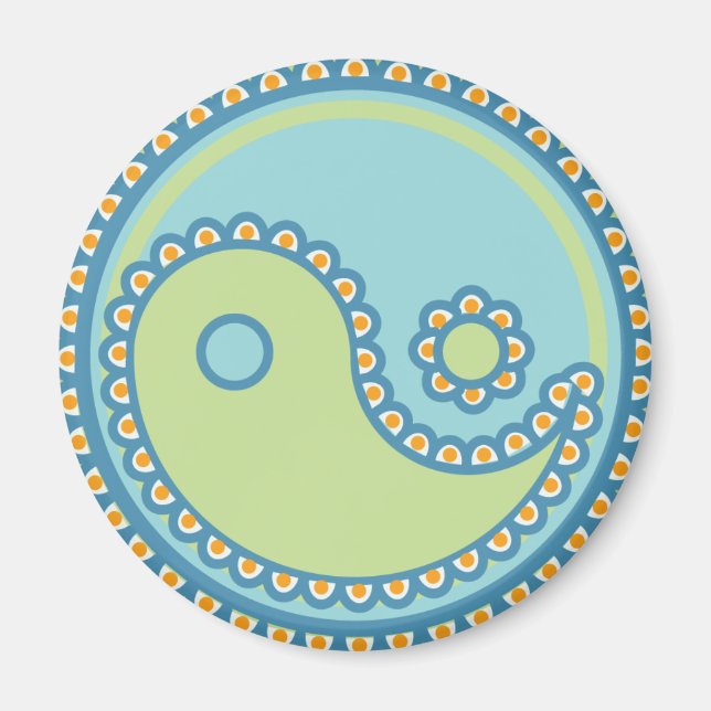 Yoga Taleak Baby : Paisley Yin-Yang Magnet (Framsidan)