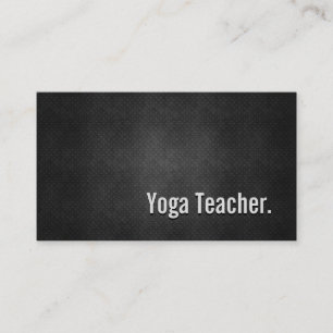 Yoga Teacher Coola Black Metall Simpity Visitkort