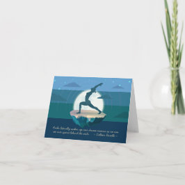 Yoga Teacher Meditation Pose Flytande öcitat Kort