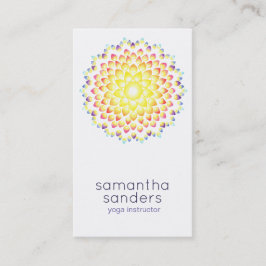 Yoga Teacher Shining Rainbow Mandala Visitkort