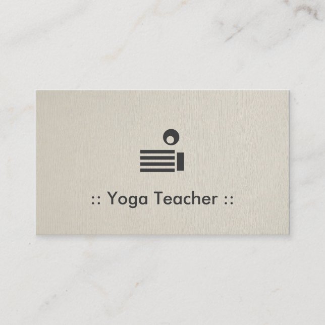 Yoga Teacher Simple Elegant Professionell Visitkort (Framsida)