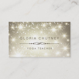 Yoga Teacher - Sparkling Bokeh Glitter Visitkort