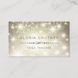 Yoga Teacher - Sparkling Bokeh Glitter Visitkort