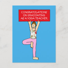 Yoga Teacher Student Grattisar Vykort