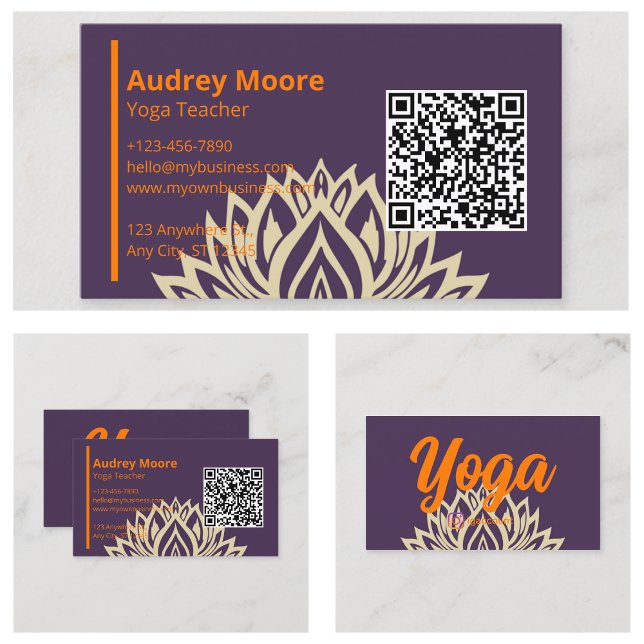 Yoga Teacher Studio Visitkort (Yoga Teacher Studio Business Card
)