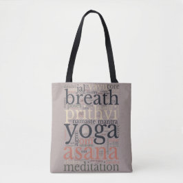 Yoga Terms Ord Versatile Shoulder Tote Bag  Tygkasse