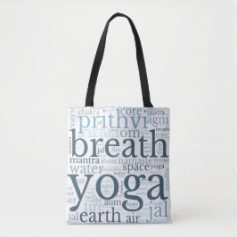 Yoga Terms Tunnelbanan Art Tote Bag Tygkasse