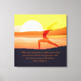 Yoga Tescher Sol Salutation Halva Måne Pose-citat Canvastryck