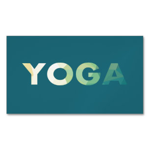 Yoga Text färgstark Magnetiska Visitkort