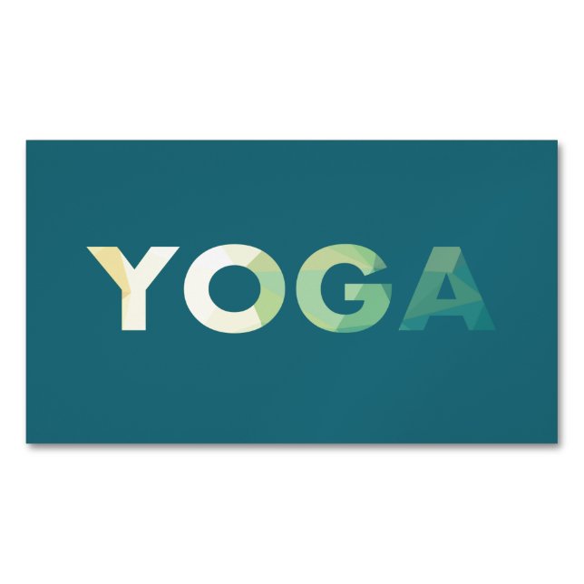 Yoga Text färgstark Magnetiska Visitkort (Framsida)