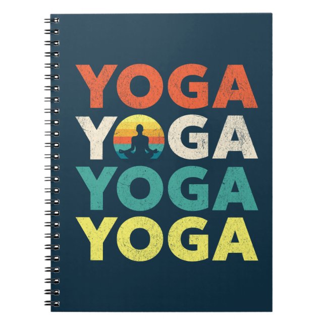 Yoga-textdesign Anteckningsbok (Framsidan)
