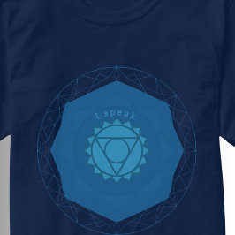 Yoga Throat Chakra Symbol Blue Vishuddha T Shirt