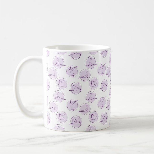 Yoga throw mönster kaffemugg (Vänster)