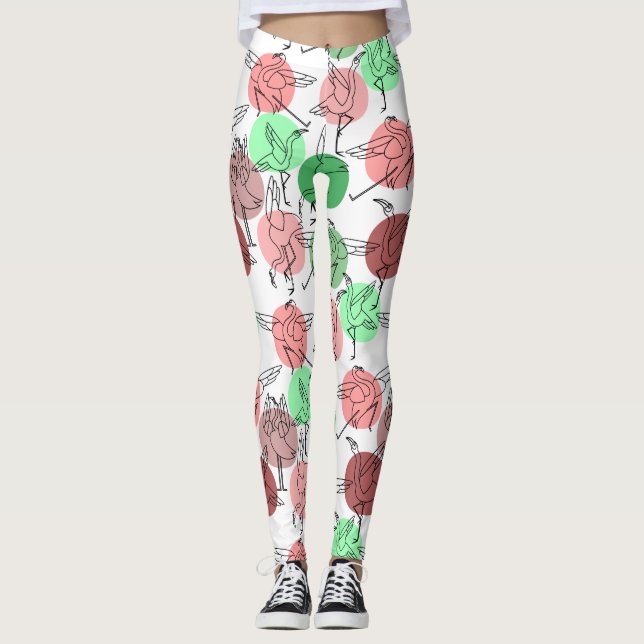 Yoga throw mönster | Yoga sömlös mönster 30 Leggings (Framsida)