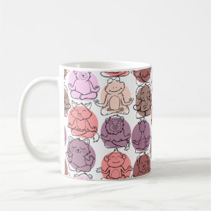 Yoga throw mönster Yoga sömlös mönster 31 Kaffemugg
