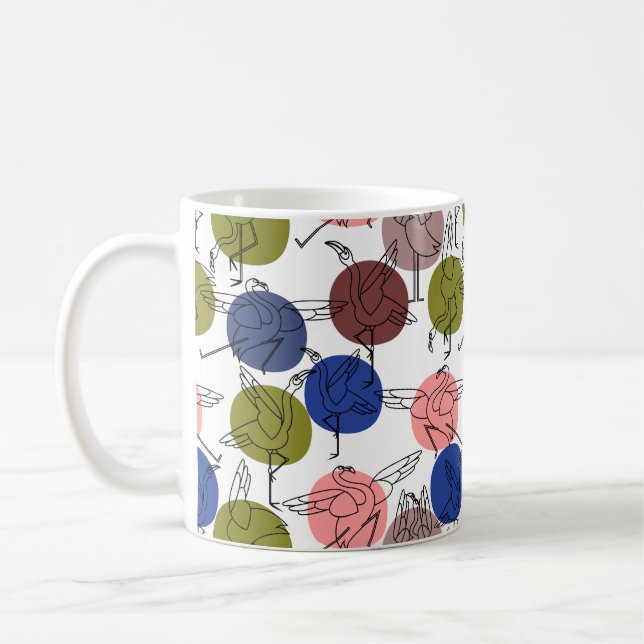 Yoga throw mönster | Yoga sömlös mönster 34 Kaffemugg (Vänster)
