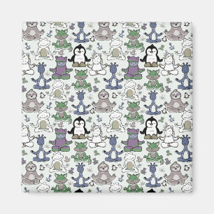 Yoga throw mönster Yoga Sömlös mönster 66 Magnet