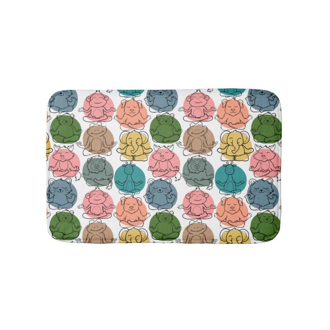 Yoga throw mönster | Yoga sömlös mönster 9 Badrumsmatta (Framsidan)