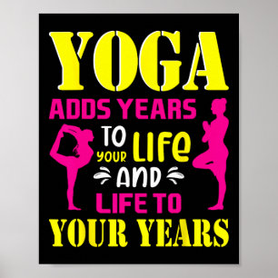Yoga Tillför År Till Ditt Liv Positiv Meditation C Poster