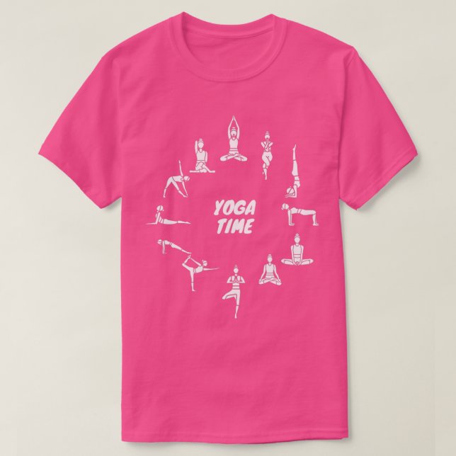 Yoga Time for Internationell Yoga Day T Shirt (Design framsida)