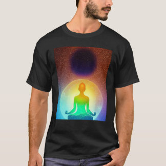 Yoga tjej Kvinna Solhälsning Meditation Chakra  T Shirt