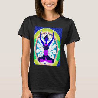 Yoga tjej Kvinna Solhälsning Meditation Chakra T Shirt