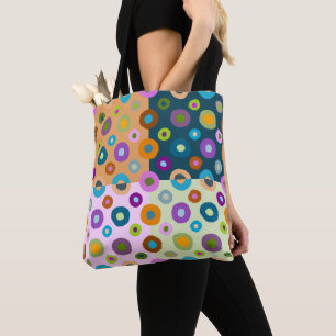 Yoga tote bag Multifärgfull funky boho roligt Tygkasse