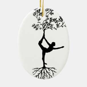 Yoga/Träd Julgransprydnad Keramik