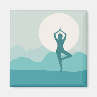 Yoga Träd Pose Magnet