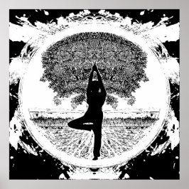 Yoga Träd Poster