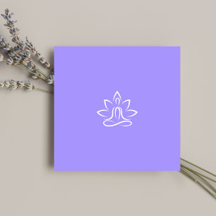 Yoga Trainer Coach Logotyp Patel Blue Fyrkantigt Visitkort