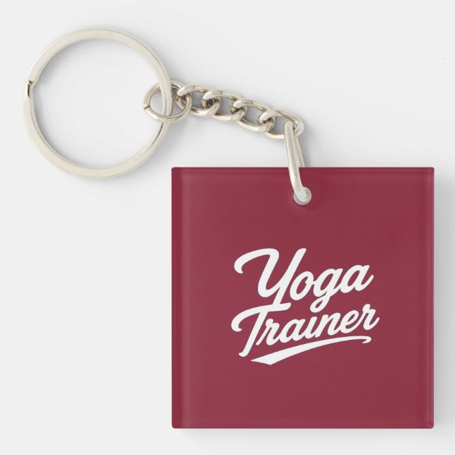 Yoga Tränare Skript Typografi Fitness Gåva Design (Framsidan)
