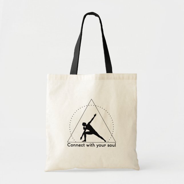 Yoga Triangel Pose Emblem Tygkasse (Framsidan)