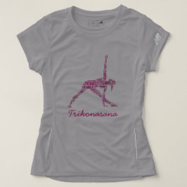 Yoga Triangle Pose Trikonasana in Shades of Rosa T Shirt