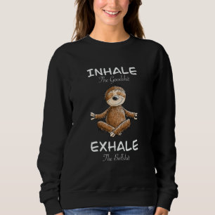 Yoga Trögdjur Inhalera Utandas Slogan Meditation T Shirt