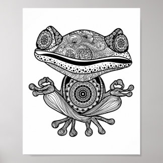 Yoga Tröja Yoga Groda Mandala Meditation Kl Lärare Poster