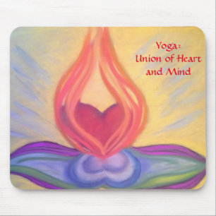 Yoga: Union av hjärta och varar besvärad mousepad Musmatta