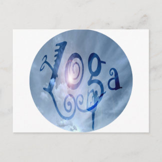 Yoga utomhusmoln vykort