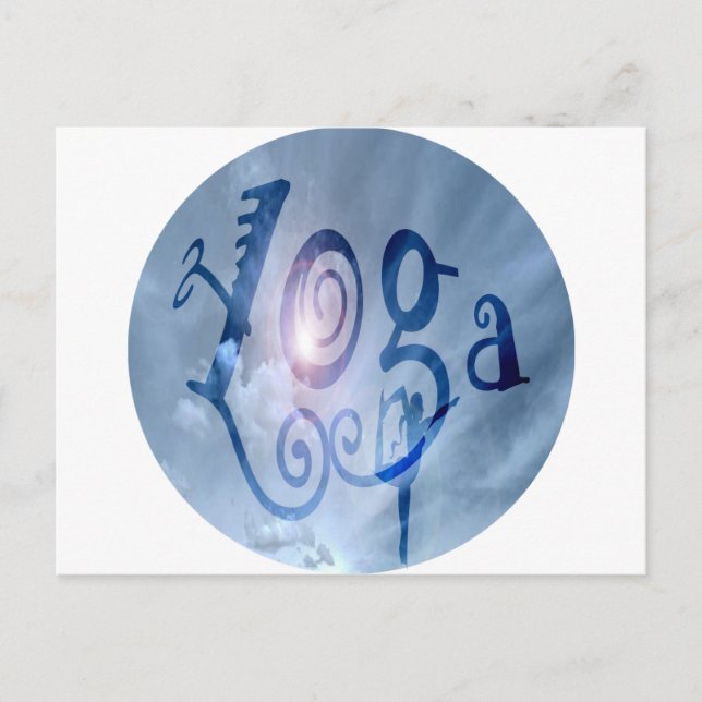 Yoga utomhusmoln vykort (Framsida)