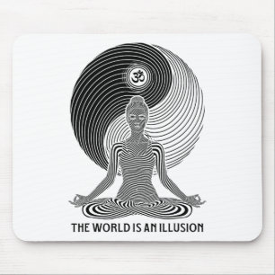 Yoga Värld Illusion Yin Yang Zen Flicka Meditation Musmatta