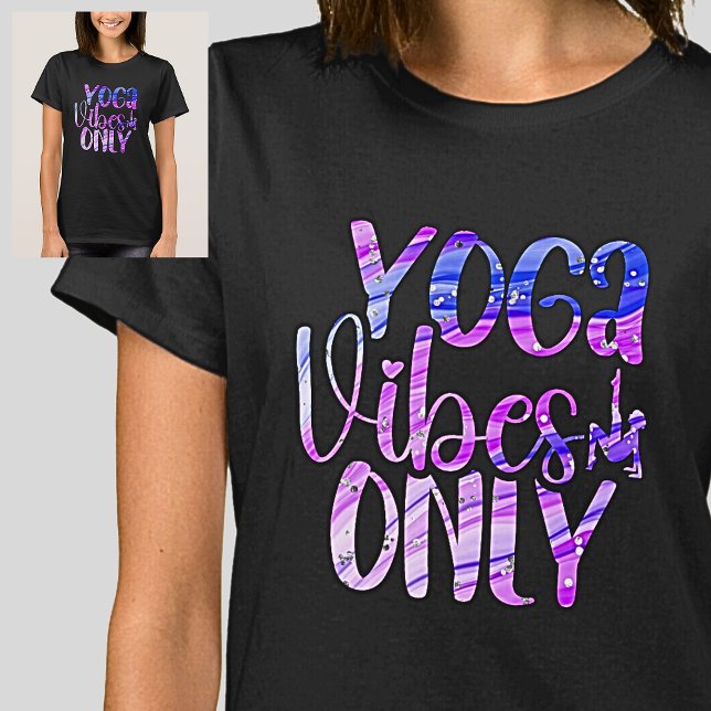 Yoga Vibes Endast Blue Mauve Rainbow T Shirt (Skapare uppladdad)