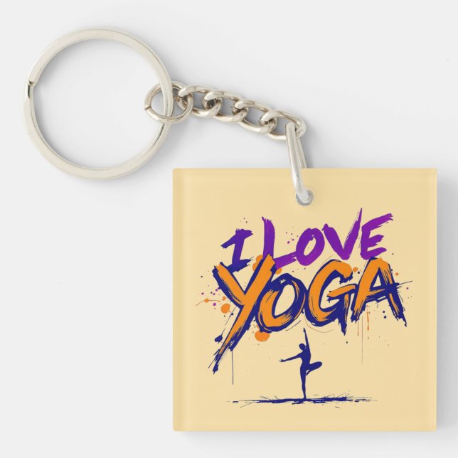 Yoga Vibes Keychain (Framsidan)